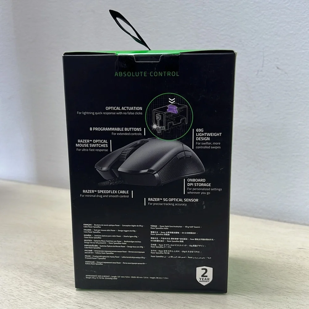 NIB / Sealed - Razer Viper Ultralight Ambidextrous Wired Gaming Mouse